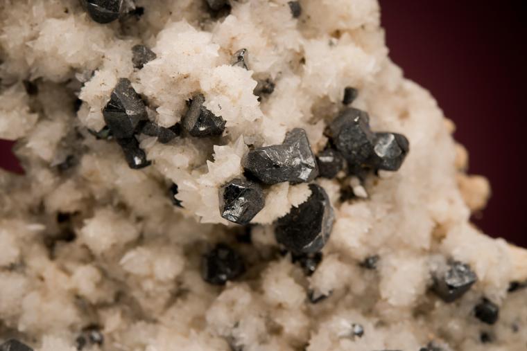 ACANTHITE on CALCITE